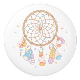 トライバルドリームキャッチャーボホベビー子供部屋 セラミックノブ