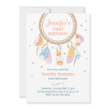 トライバルドリームキャッチャーボホベビー第1誕生日