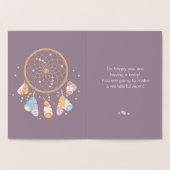 トライバルドリームキャッチャーボホベビー紫 箔カード (内部)