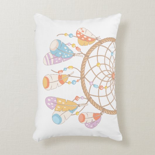 トライバルドリームキャッチャー新生児名誕生キープサケ アクセントクッション (正面(垂直))
