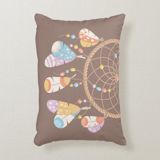 トライバルドリームキャッチャー新生児名誕生キープサケ アクセントクッション (正面(垂直))