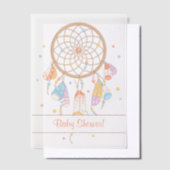 トライバルドリームキャッチャーBohoベビーシャワーインサート ベラム紙招待状 (オフセット)
