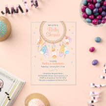 トライバルドリームキャッチャーBohoベビーシャワー透明