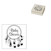 トライバルドリームキャッチャーBOHOベビーシャワー ラバースタンプ (押印)