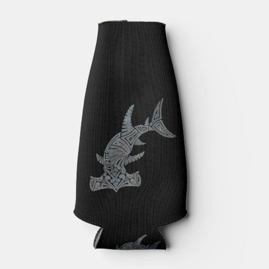 トライバルハマーヘッドオンブラックボトル ボトルクーラー (正面)