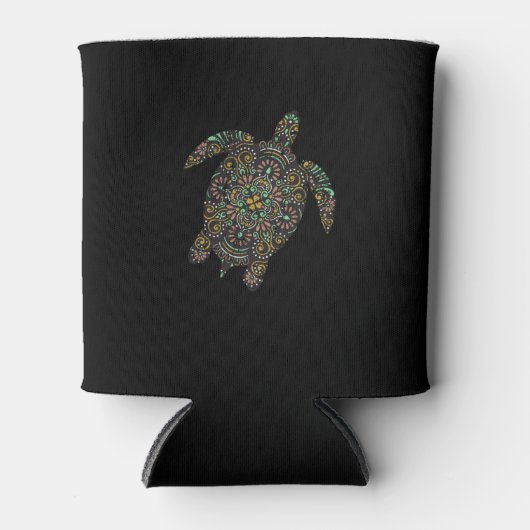 トライバルハワイアンウミガメ 缶クーラー (正面)