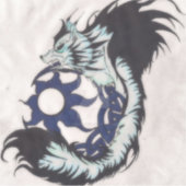 トライバルバイキングウルフラップトップデカール シール (正面)