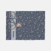 トライバルバイク フリースブランケット (正面(横))