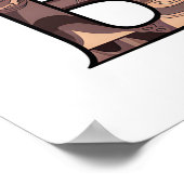 トライバルバイソンデザイン ポスター (角)