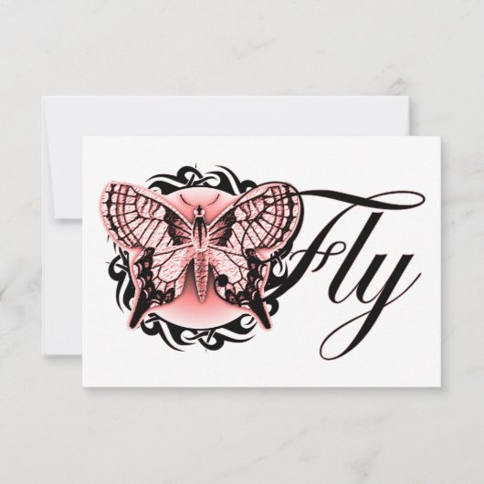 トライバルバタフライ: FLY 招待状 (正面)