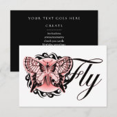 トライバルバタフライ: FLY 招待状 (正面/裏面)