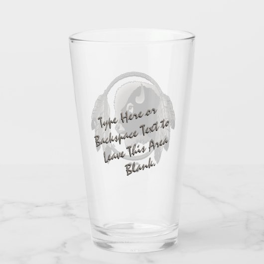 トライバルバッファローグラスMetisアートグラスのパーソナライズ タンブラーグラス (裏面)