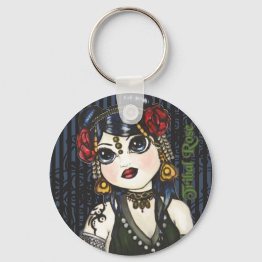 トライバルバラトライバルベリーダンサーキーチェーン キーホルダー (正面)