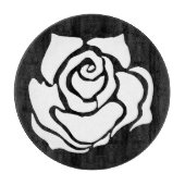 トライバルバラ白黒 カッティングボード (正面)