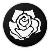 トライバルバラ白黒 セラミックノブ (正面)