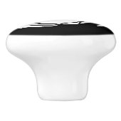 トライバルバラ白黒 セラミックノブ (側面)