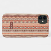 トライバルパターカスタムンのモノグラムの電話ケース Case-Mate iPhoneケース (裏面(横))