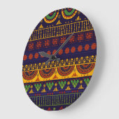 トライバルパターン、様々な用途のために汎用性。 ラージ壁時計 (傾斜)