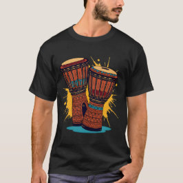 トライバルパーカッションのビート Tシャツ