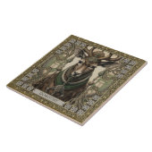 トライバルパーソナライズされたスピリットディアアルタルピース タイル (側面)