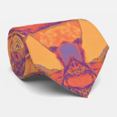トライバルヒッパイパープルオレンジイエロー先住民ボホ ネクタイ (ロール)