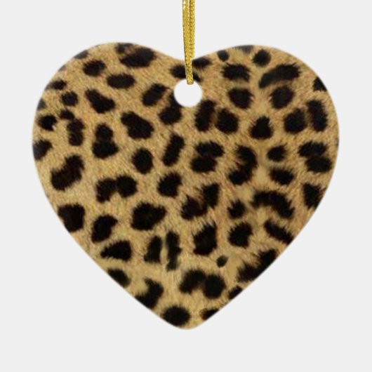 トライバルファッショニスタサファリ動物ヒョウ柄 セラミックオーナメント (正面)