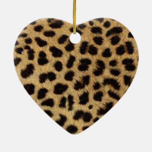 トライバルファッショニスタサファリ動物ヒョウ柄 セラミックオーナメント (裏面)
