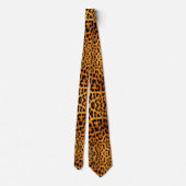 トライバルファッショニスタサファリ動物ヒョウ柄 ネクタイ (裏面)