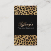 トライバルファッショニスタサファリ動物ヒョウ柄 名刺 (正面)