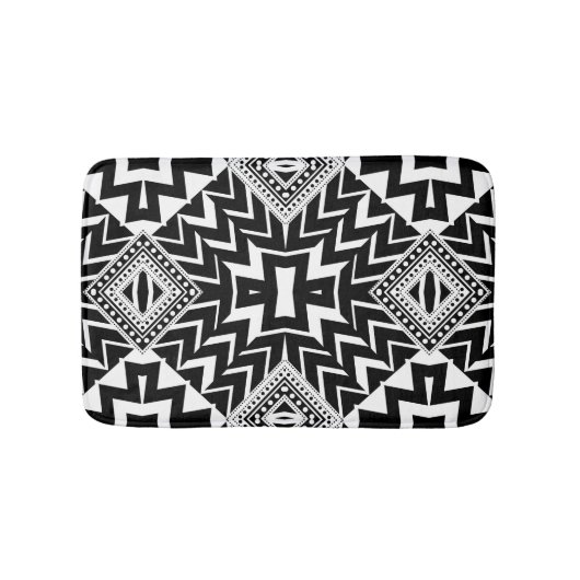 トライバルファンキーシェブロン模様バスマット バスマット (正面)