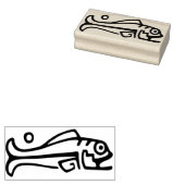 トライバルフィッシュアートスタンプ ラバースタンプ (押印)