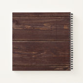 トライバルフェザーズベビーシャワーゲストブックウ素朴ッド ノートブック (裏面)