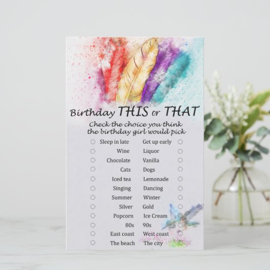 トライバルフェザー誕生日このゲームまたはそのゲーム (スタンド正面)