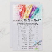 トライバルフェザー誕生日このゲームまたはそのゲーム (正面/裏面)