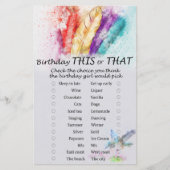 トライバルフェザー誕生日このゲームまたはそのゲーム (正面)