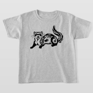 トライバルフェレットタトゥーデザイン Tシャツ