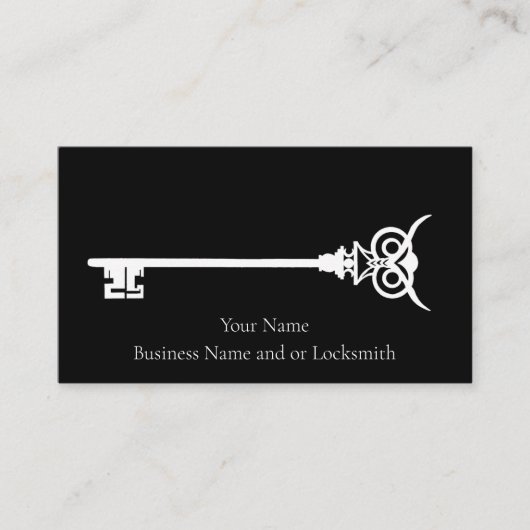 トライバルフクロウスケルトン鍵ロックスミス 名刺 (正面)