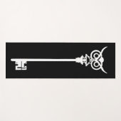 トライバルフクロウスケルトン鍵 ヨガマット (正面(横))