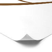 トライバルフクロウラインアートモダンブラウン抽象芸術 ポスター (角)