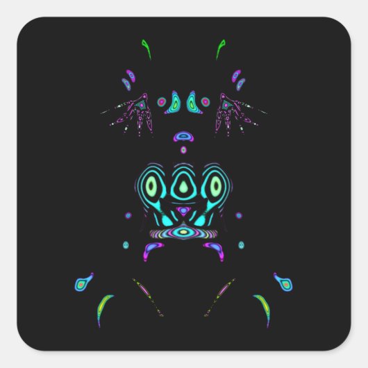 トライバルフロオv2スクエアステッカー スクエアシール (正面)