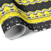 トライバルブラウンとブラックパターン ラッピングペーパー (ロールコーナー)