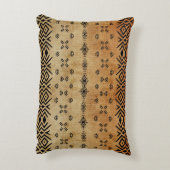 トライバルブラウンベージュ アクセントクッション (裏面(縦))