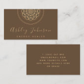 トライバルブラウンマンダラ瞑想エネルギーヒーリング 名刺 (正面/裏面)