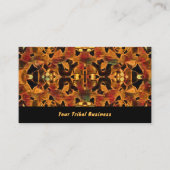 トライバルブラウンレッド先住民ボヘミアンパターン 名刺 (正面)