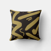 トライバルブラックと金ゴールド クッション (裏面)