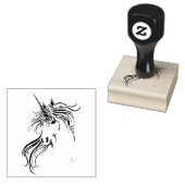 トライバルブラックインクユニコーン ラバースタンプ (押印)