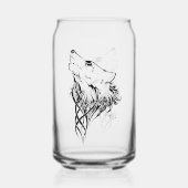 トライバルブラックウルフハウル ガラス缶 (正面)