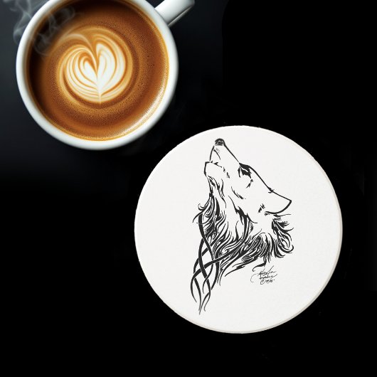 トライバルブラックウルフハウル コースター