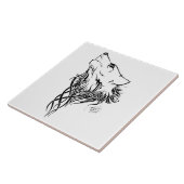 トライバルブラックウルフハウル タイル (側面)