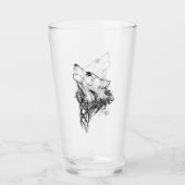 トライバルブラックウルフハウル タンブラーグラス (正面)